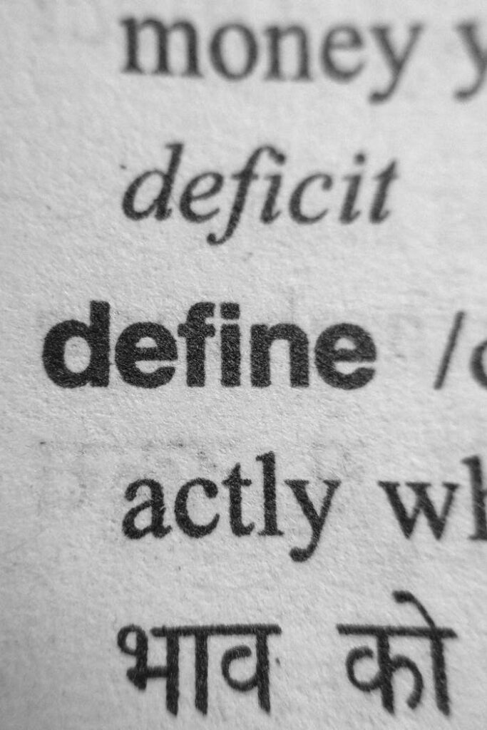 pexels-photo-5929346 Word define in bold in lexical dictionary page showing correct spelling of words